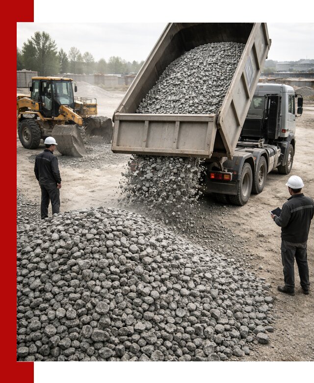 Доставка гранитного щебня фракции 20-40 в Краснодаре