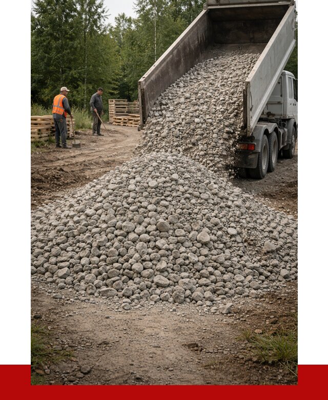 гравийный щебень фракция 70-120 в Краснодаре от 2528 р. ПРОНЕРУДКсд