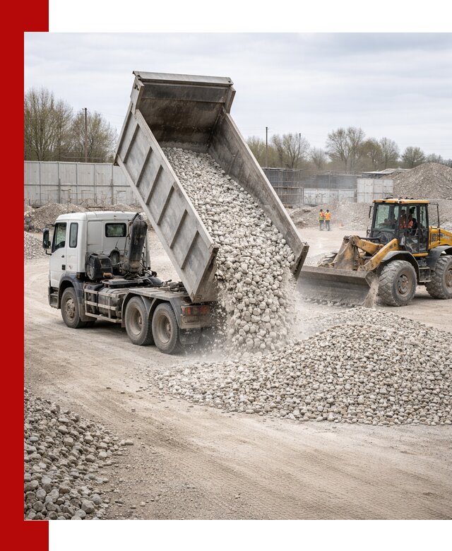 Доставка и продажа известнякового щебня в Краснодаре