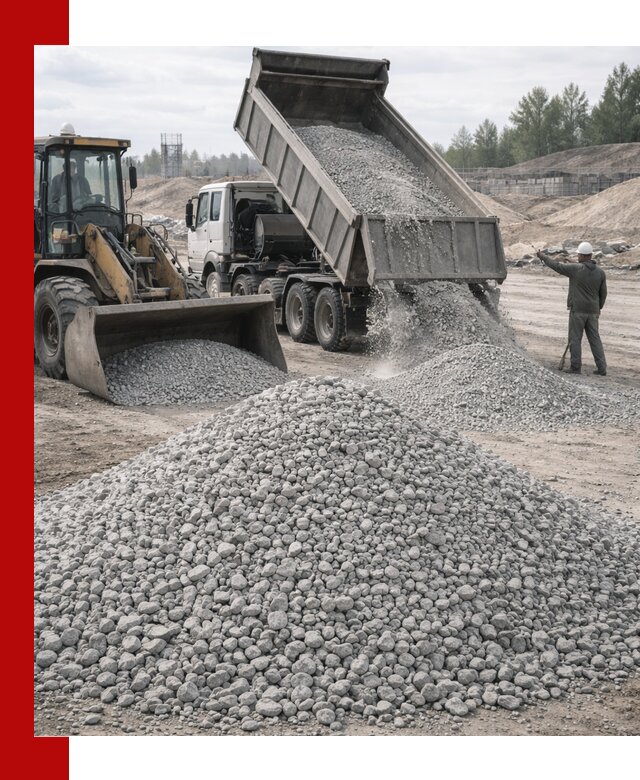 Доставка известнякового щебня фр. 5–20 в Краснодаре