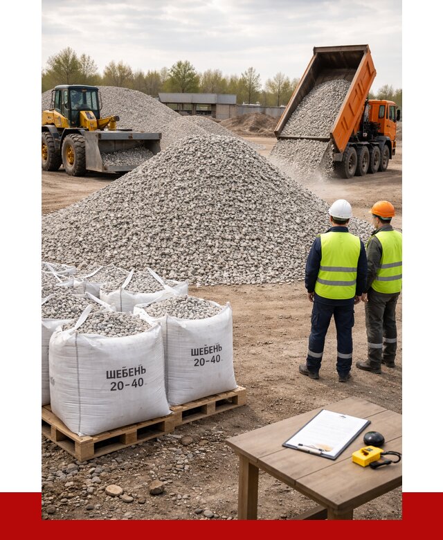 Известняковый щебень 20-40 в Краснодаре от 2167 р. ПРОНЕРУДКсд