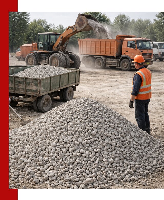 Доставка известнякового щебня фракция 20–40 в Краснодаре