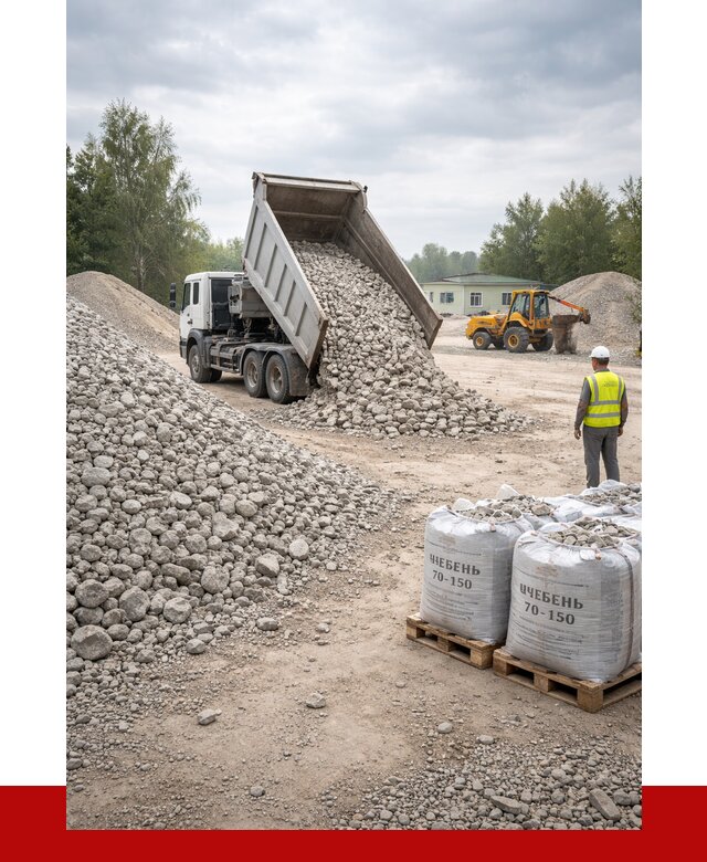 Известняковый щебень фракция 70-150 в Краснодаре от 1290 р. | ПРОНЕРУДКсд