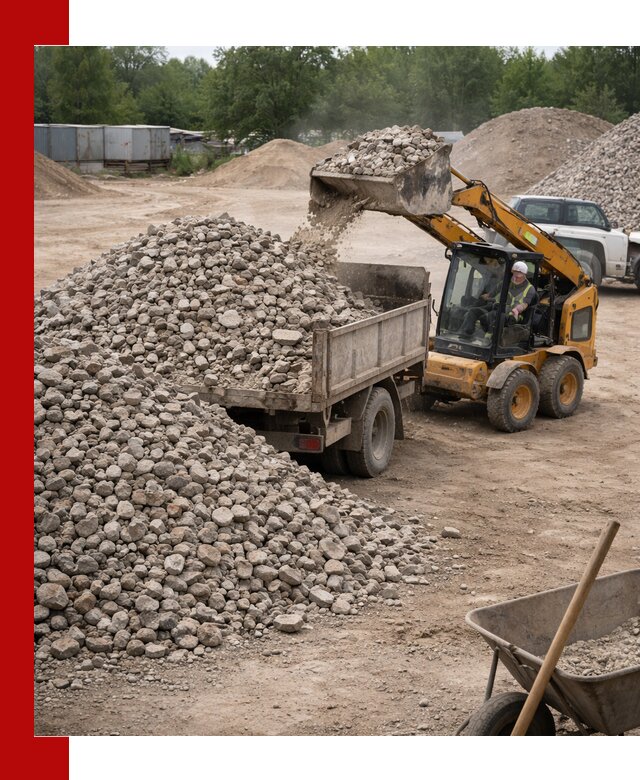 Доставка вторичного щебня в Краснодаре для строительных работ