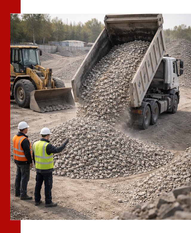 Вторичный щебень фракция 40–70 доставка в Краснодаре