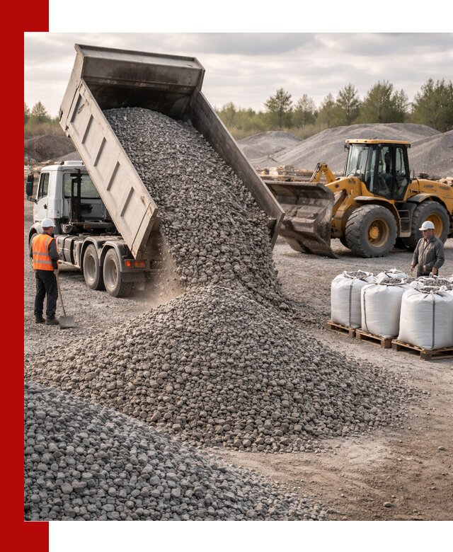 Бетонный щебень фракция 5–20 с доставкой в Краснодаре