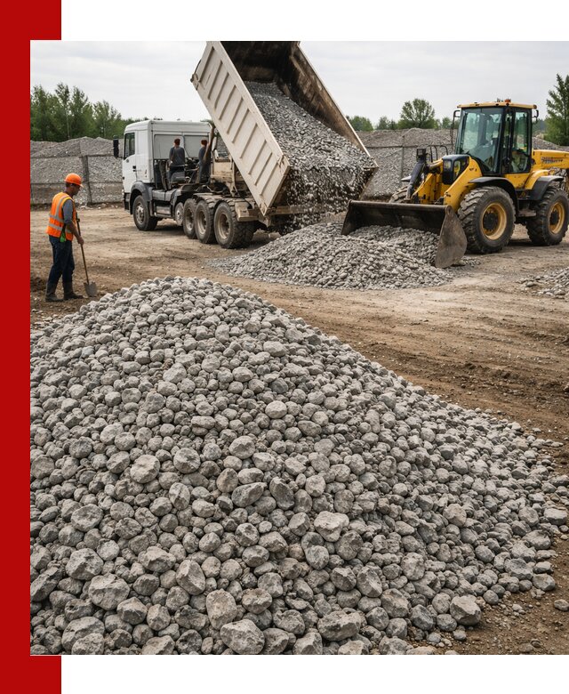 Доставка бетонного щебня фракции 40-70 в Краснодаре