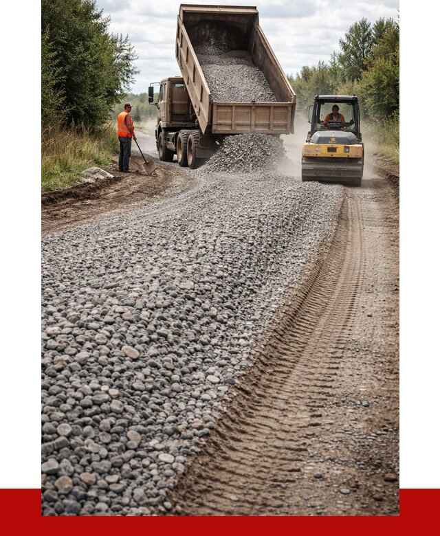 Щебень для отсыпки дороги в Краснодаре от 2786 р. ПРОНЕРУДКсд