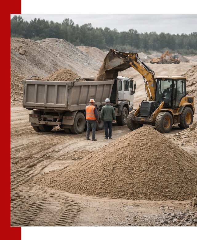 Карьерный среднезернистый песок с доставкой в Краснодаре