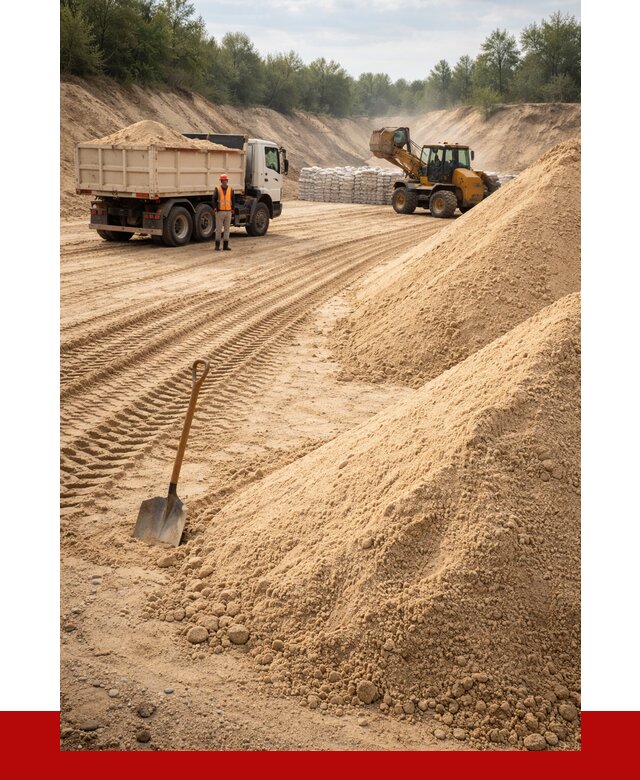 Карьерный песок мелкозернистый в Краснодаре от 9287 р. | ПРОНЕРУДКсд