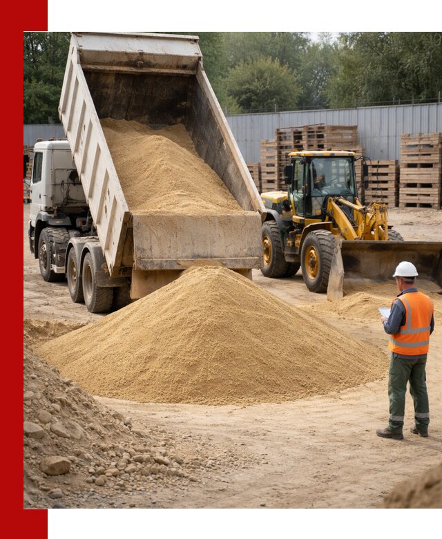 Доставка карьерного мелкозернистого песка в Краснодаре