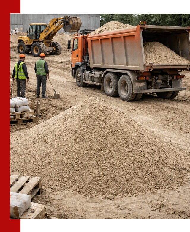 Доставка и продажа мытого речного песка в Краснодаре