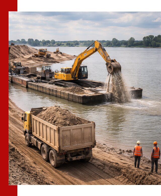 Намывной песок с доставкой в Краснодаре оптом и в розницу