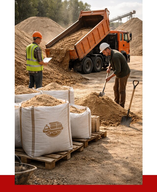 Строительный песок в Краснодаре от 2270 р. с доставкой, ПРОНЕРУДКсд