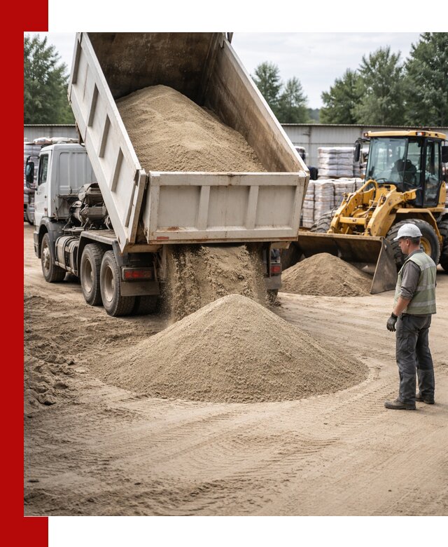 Поставка и доставка песка для бетона в Краснодаре