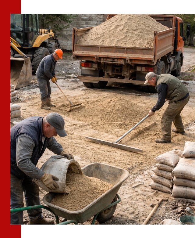 Поставка песка для стяжки в Краснодаре с быстрой доставкой