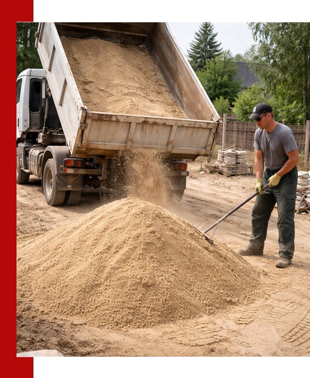 Доставка сухого песка самосвалами в Краснодаре