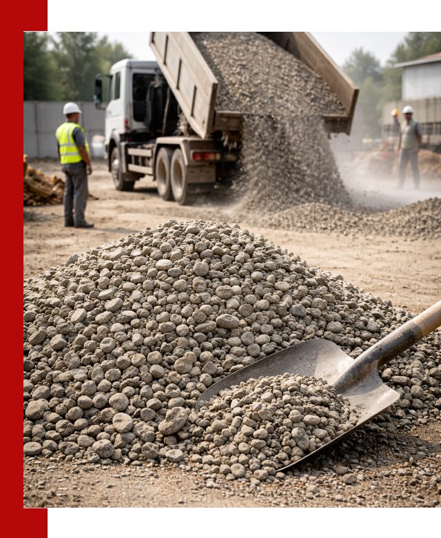 Доставка гравия фракции 20-40 в Краснодаре с самосвалами