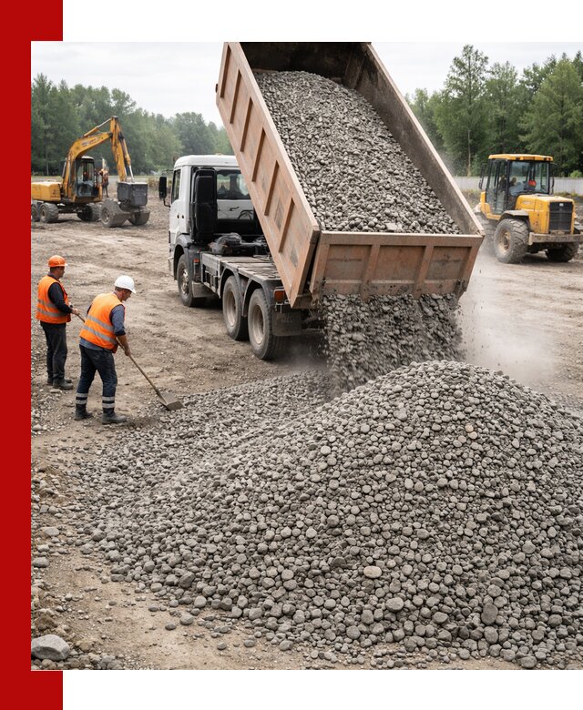 Доставка гравия фракции 40-70 в Краснодаре оптом и в розницу