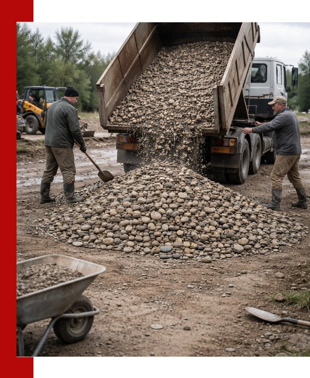 Доставка гальки речной оптом и в розницу в Краснодаре