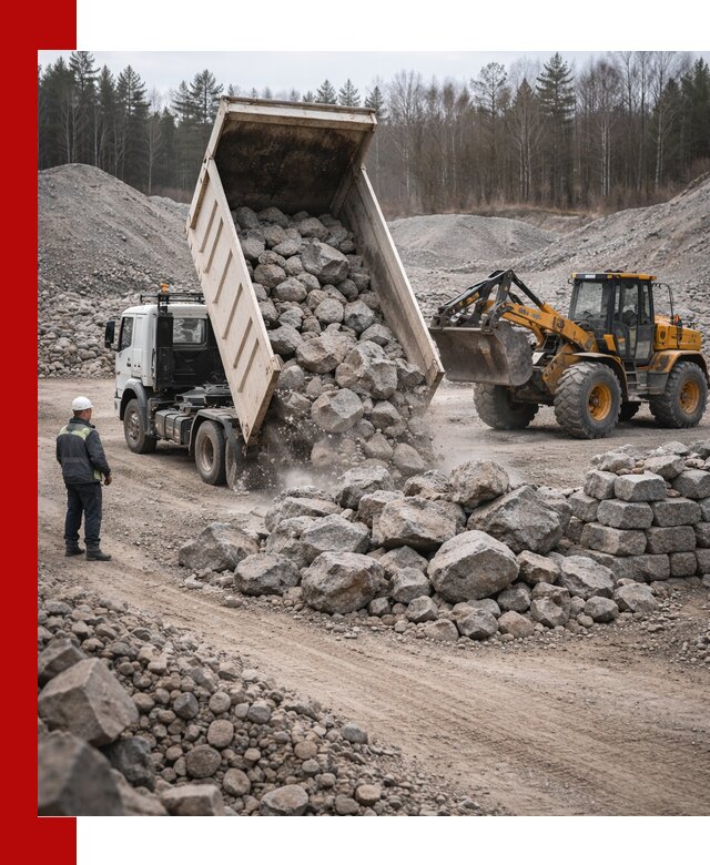 Доставка и продажа бутового гранитного камня в Краснодаре