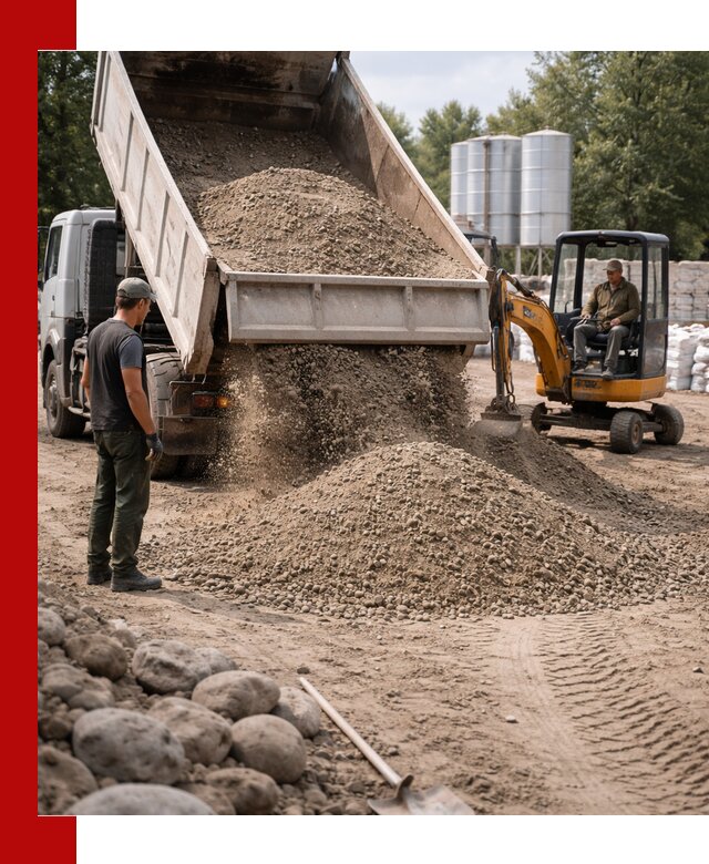 Доставка ПГС С3 в Краснодаре самосвалами и миксерами