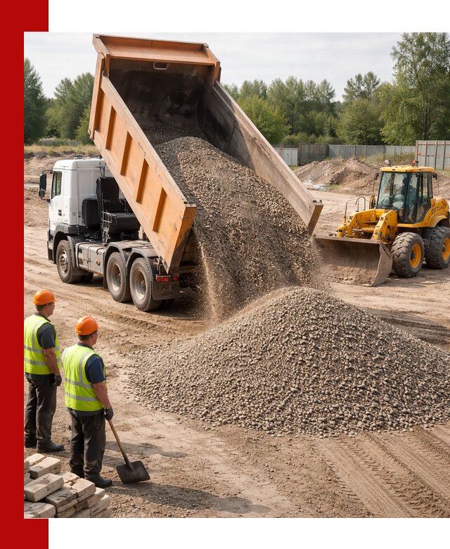Доставка щебёночно-песчаной смеси ЩПС С7 в Краснодаре