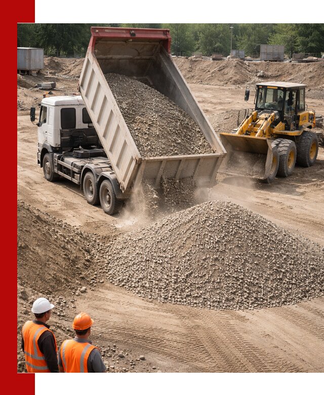 Щебень с песком (ЩГПС С2) с доставкой в Краснодаре