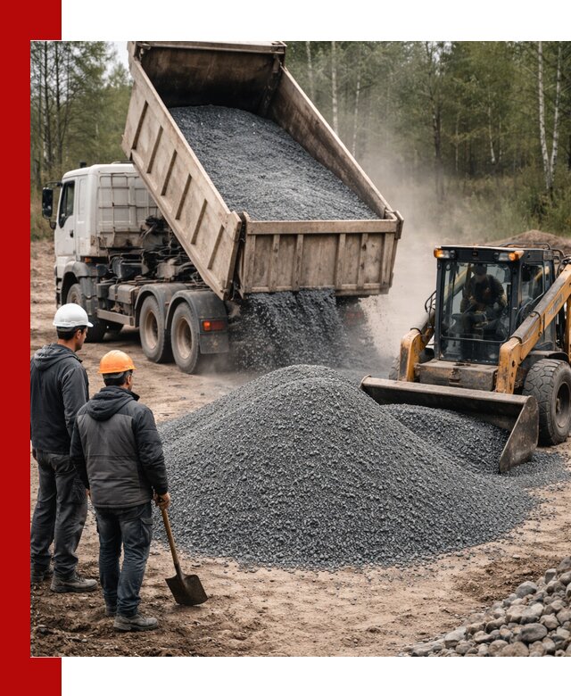 Гранитный отсев 0-5 с доставкой и разгрузкой в Краснодаре