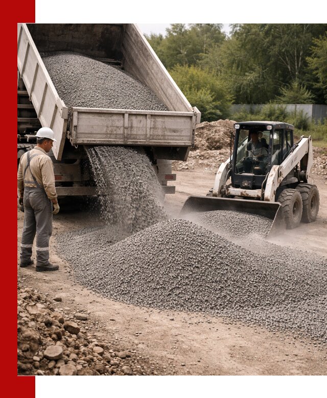 Доставка гравийного отсева 0-5 в Краснодаре оптом и в розницу