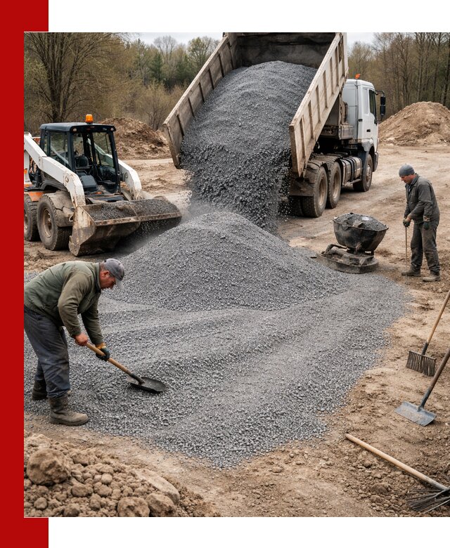 Отсев для подсыпки в Краснодаре — доставка и подсыпка на участок