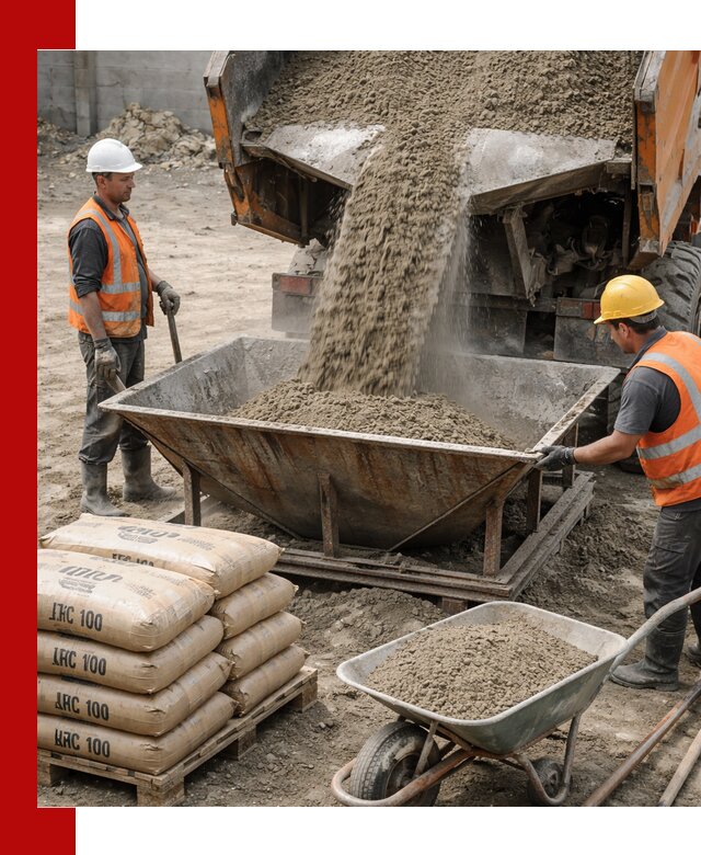 Доставка цементно-песчаной смеси М100 в Краснодаре