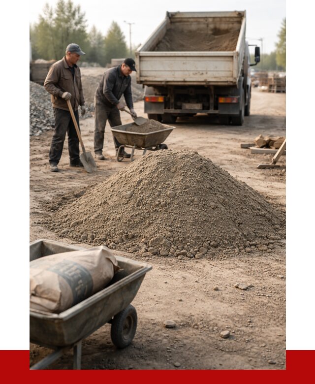 Цементно-песчаная смесь М150 в Краснодаре от 4850 р. | ПРОНЕРУДКсд