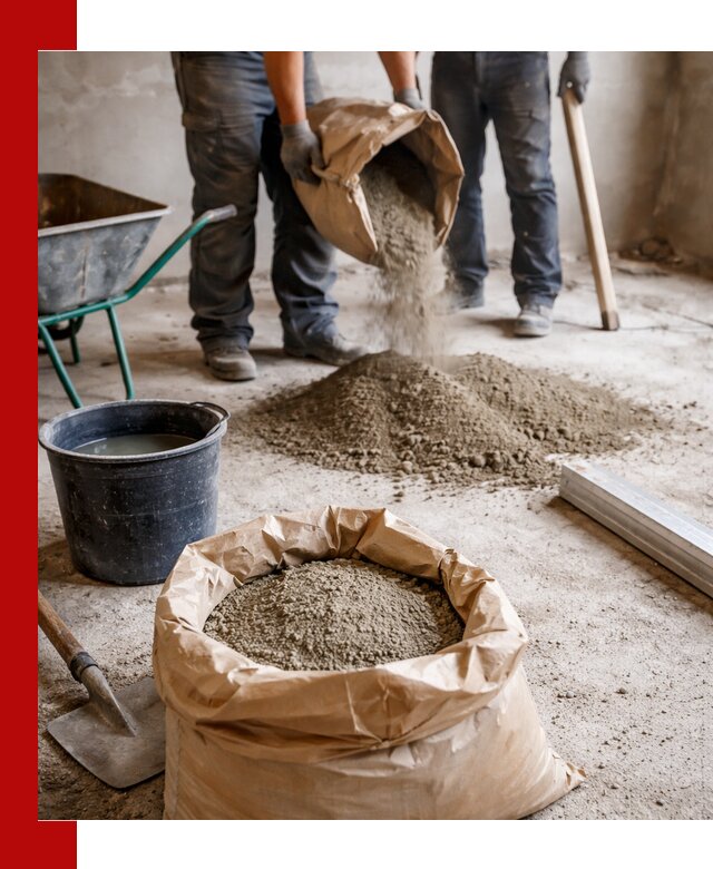 Доставка сухой смеси для стяжки в Краснодаре