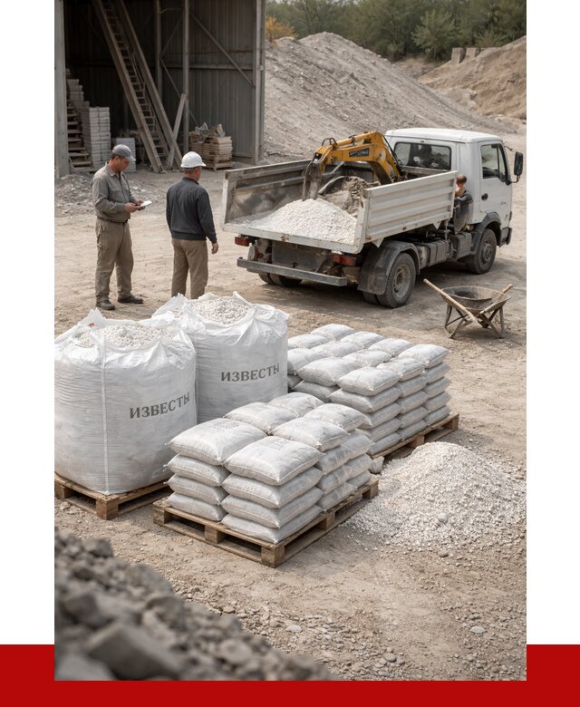 Известь строительная в Краснодаре с доставкой от 4334 р. | ПРОНЕРУДКсд