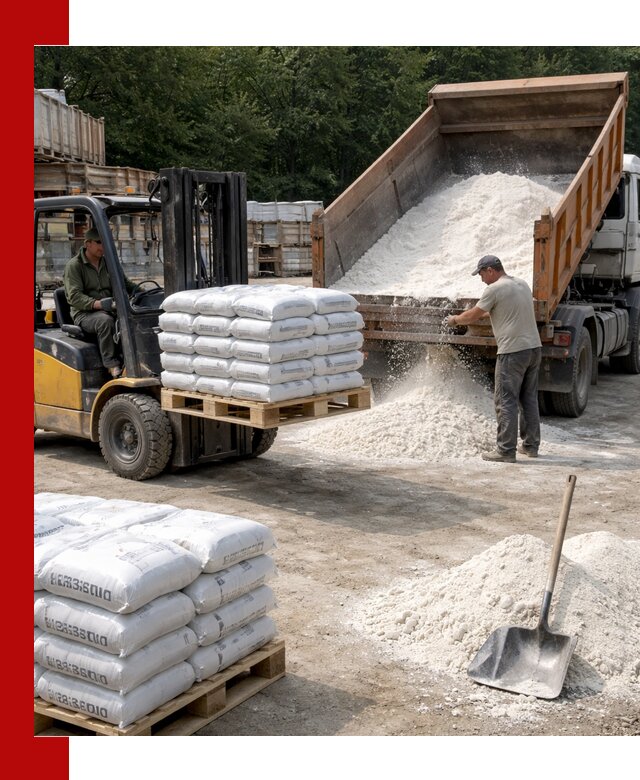 Доставка строительной извести оптом и в розницу в Краснодаре