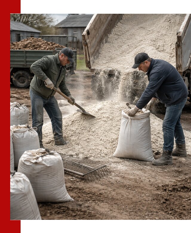 Доставка извести пушонки в Краснодаре оптом и мелким оптом