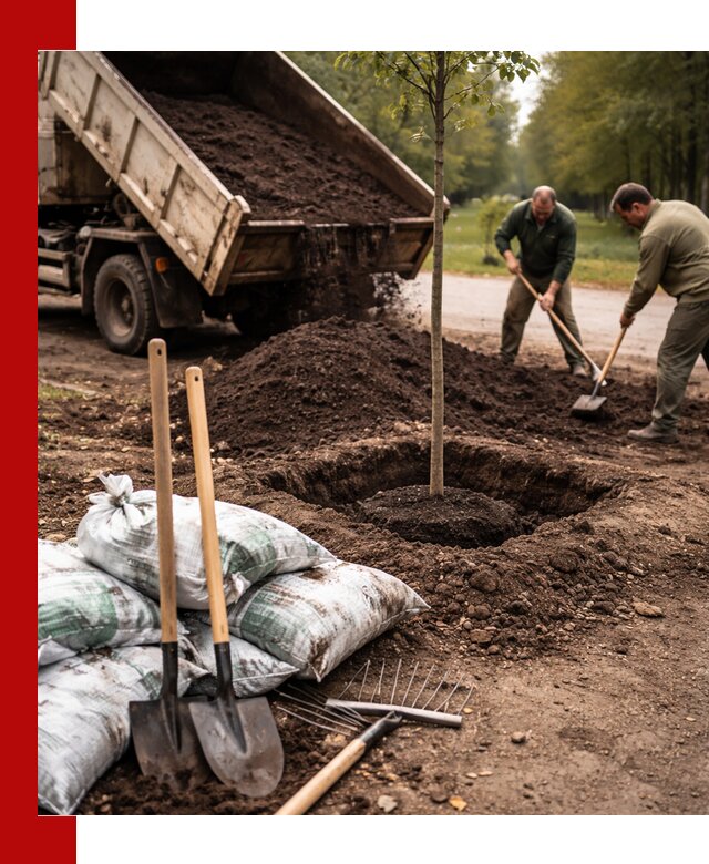 Грунт для посадки деревьев в Краснодаре — доставка и подготовка почвы