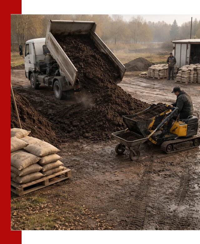 Кислый торф в доставке по выгодным ценам в Краснодаре