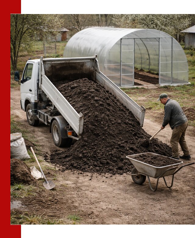 Чернозем для теплицы с доставкой в Краснодаре