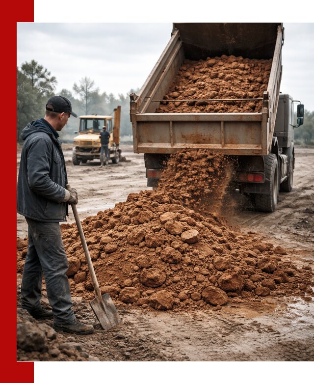 Глина для засыпки в Краснодаре с доставкой самосвалами