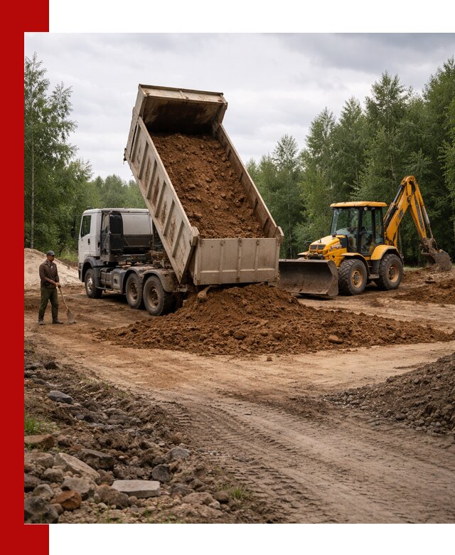Доставка суглинка самосвалами в Краснодаре подсыпка и планировка