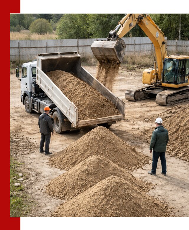 Доставка супеси вагонными и автопартиями в Краснодаре