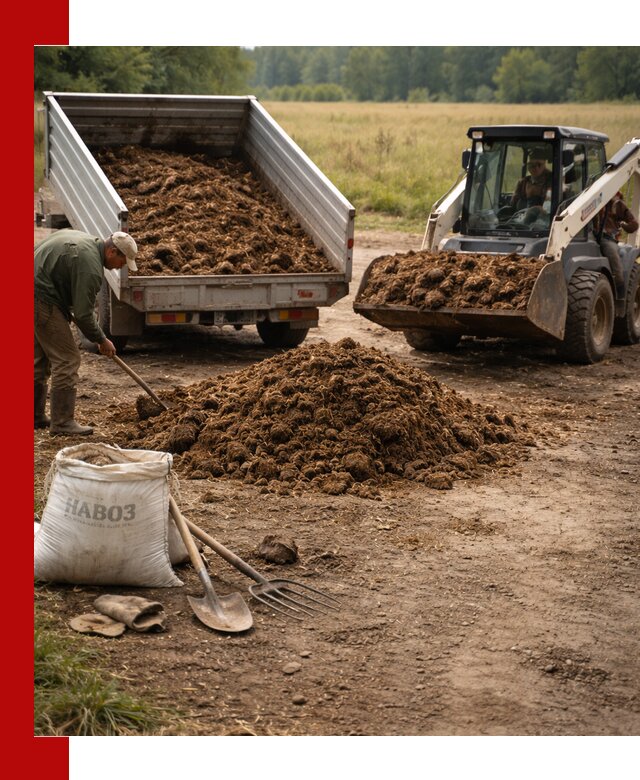 Доставка конского навоза в Краснодаре с разгрузкой и доставкой на объект