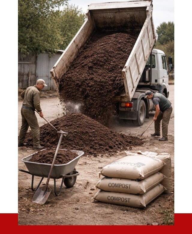 Купить компост в Краснодаре от 4334 р. за куб с доставкой | ПРОНЕРУДКсд
