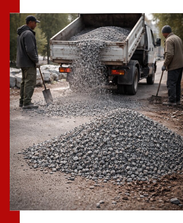 Гранитная крошка для посыпки дорог и тротуаров в Краснодаре