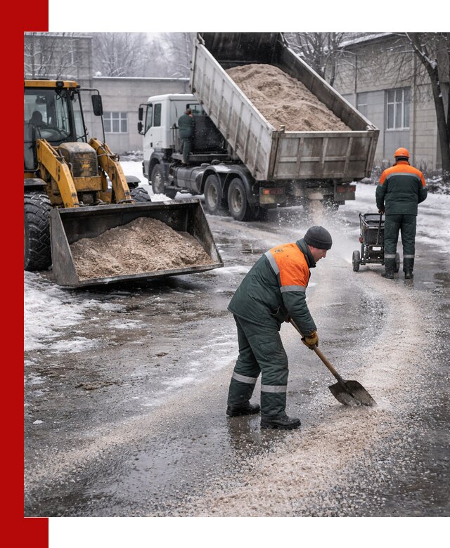 Реагент против гололеда с доставкой и нанесением в Краснодаре