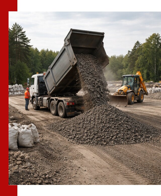 Доставка дробленого асфальта в Краснодаре для дорожных работ