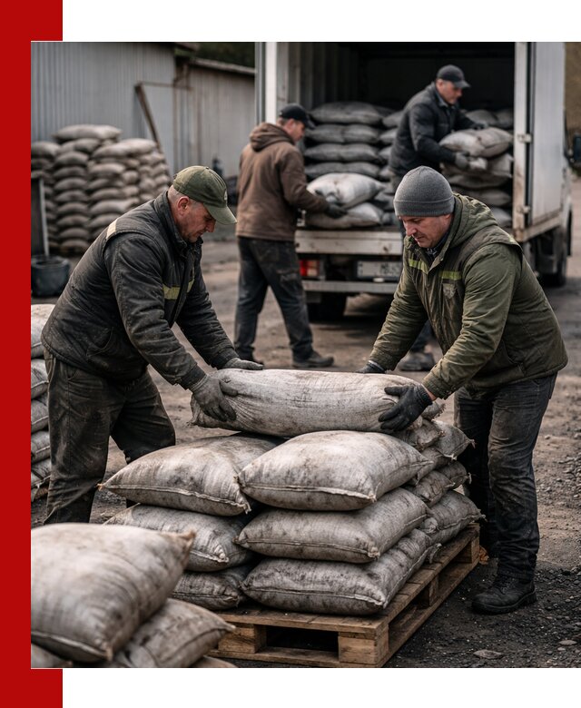 Доставка угля в мешках по выгодным ценам в Краснодаре