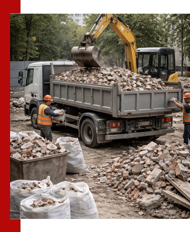 Вывоз строительного мусора в Краснодаре с самосвалами и контейнерами